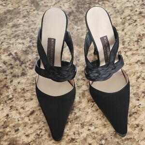 Rickard Shaw Black Satin Pumps